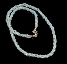 Amazonite Beaded necklace, Three Layer Necklace for women, 925 Sterling silver necklace